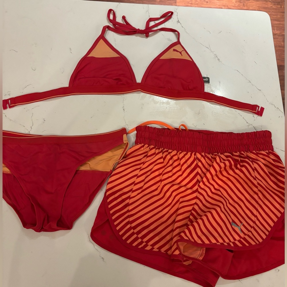 Puma 3pcs Bikini and swim shorts